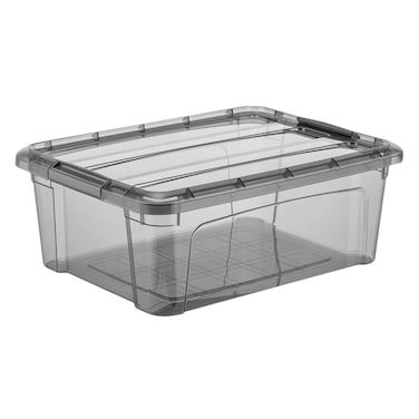 Qlux BSF-00854 Qlife Plastic Lockable Storage Box 12L Grey