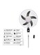 Sanford Rechargeable Stand Fan 30 Watts SF6600RSFN BS White