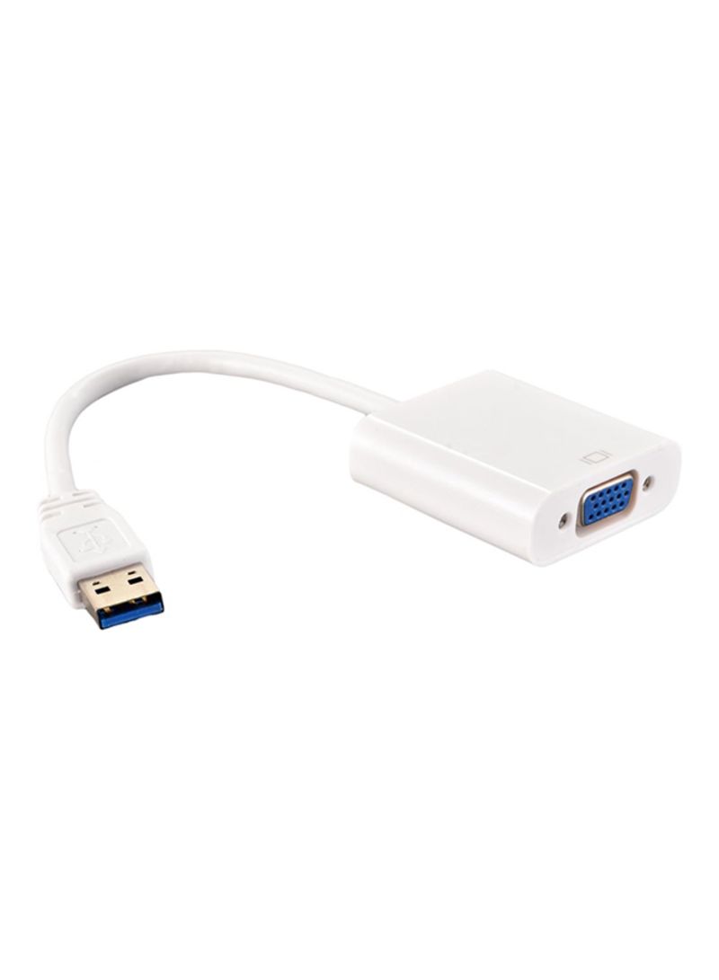 Generic Usb 3.0 To Vga Cable White