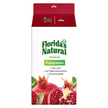 فلوريدا بريميوم عصير رمان طبيعي بدون سكر 1.60 لتر
