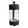 Biggdesign French Press Coffee and Tea Maker Borosilicate Glass Coffee Press Stainless Steel Filter Durable and Heat Resistant Black (350ml 11.8 oz 2 Cup)