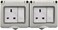 MODI outdoor Sockets and Switchs Waterproof,ShowTop Wall Electrical Outlets,IP55 Switch And Socket Covers,13A Outdoor Wall Weatherproof Plug Socket Box And10A Switchs Box 2GANG SWITCH 2GANG SOCKET