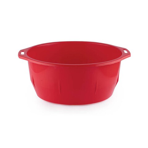 Gab Plastic Basin With Handles 8L, Red