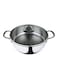 Serenk Stainless Steel 2.64 Quarts Modernist Saute Pan With Encapsulated Bottom And Induction Cookware Silver 24cm