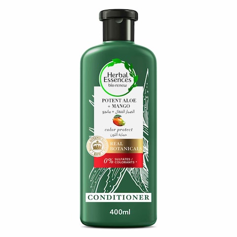 Herbal Essences Color Protect Sulfate Free Potent Aloe Vera + Mango Natural Conditioner 400ml