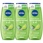 Buy NIVEA Shower Gel Body Wash Lemongrass  Oil 250ml Pack of 3 in UAE