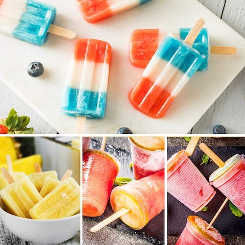 Wooden Craft Sticks 6 inches Popsicle Sticks for Ice Cream, Lollipop, Waxing, Resin Stirring, Kids Art Supplies (50 Pieces)