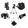 Generic-Mini Desktop Tripod Stand Aluminum Alloy 1/4 Inch Screw 21cm-48cm Adjustable Height for Smartphone Live Streaming Compact LED Video Light Digital Camera
