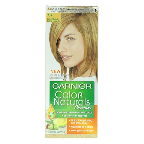 Buy Garnier Colour Naturals Creme Nourishing Permanent Hair Colour 7.3 Hazel Blonde 100g in Saudi Arabia