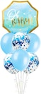 Party Time 7-Pieces Blue Oh Baby Foil Balloon, Blue Latex Balloons and Confetti Balloons Set For Baby Shower Party Decoration - Baptismal, Baby Shower Balloon, Gender Reveal Party Decoration Supplies