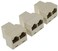 DOT RJ45 CAT 5 CAT 6 8P8C Female to 2 x Female Plug Network LAN Cable T Adapter Line Connector Joiner Y Splitter (Beige) - (Pack of 3 Pcs)