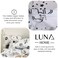 Luna Home Single size 4 pieces, without filler, white with black space print.