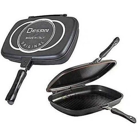 Royal Dessini Double Frying Pan 32Cm Blackred