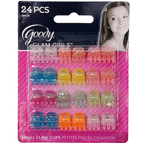 Goody Girls Classics Mini Claw Clips, 24 Count