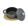 Raj Round Cast Iron Casserole With Tray