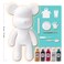 DIY CREATE YOUR OWN UNIQUE ACRYLIC FLUID POURING PAINT MONEY SAVING BEAR (13 inch - 33 cm) COMPLETE SET, Colors: Gold, Black, Rose-Red, White, Blue-Green, Arts and Crafts Fun Creative Gift