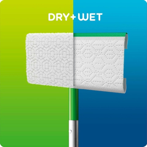 Swiffer Sweeper Dry and Wet Sweeping Kit- 1 sweeper/14 dry cloths/6 wet cloths