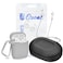 Ozone - 6 in 1 Airpods Travel Kit Waterproof Silicone Case with Keychain/Strap/Earhooks/Storage Box for Apple Airpod 2/1- Grey