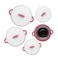 SELVEL DIAMOND CASSEROLE 4 PC SET (1000/1500/2000/3000 ML) PINK