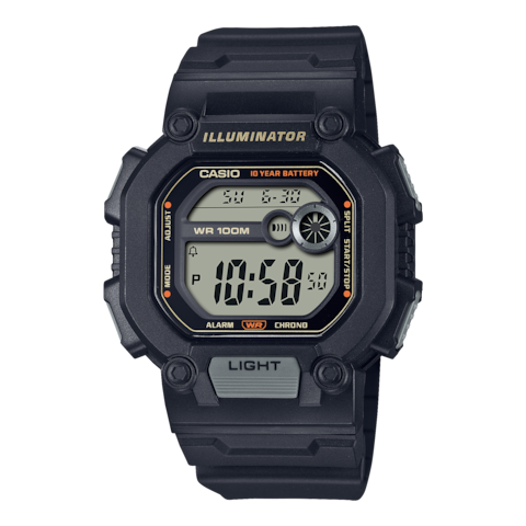 Men&#39;s Resin Digital Wrist Watch W-737HX-1AV Black