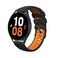 Moxedo Silicone Waterproof Adjustable Replacement Watch Band 22mm Compatible for Samsung Galaxy Watch 5 (Black/Orange)