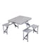 Generic 4-Seat Outdoor Portable Picnic Table Silver