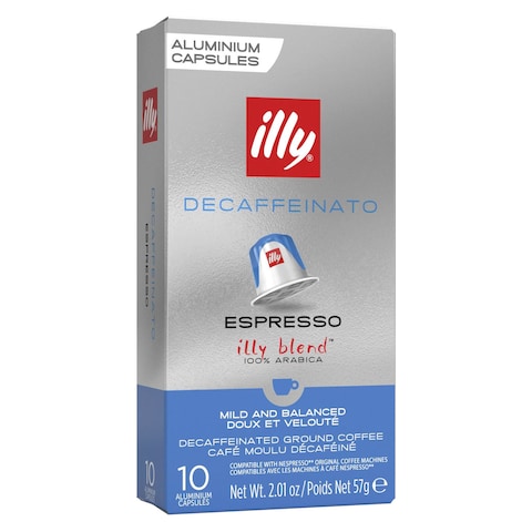 Illy Decaffeinato Espresso Aluminium Coffee 10 Capsules