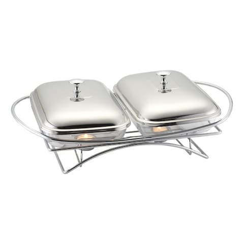 Alore Stainless Steel 2 Compartment Food Warmer 1.5L