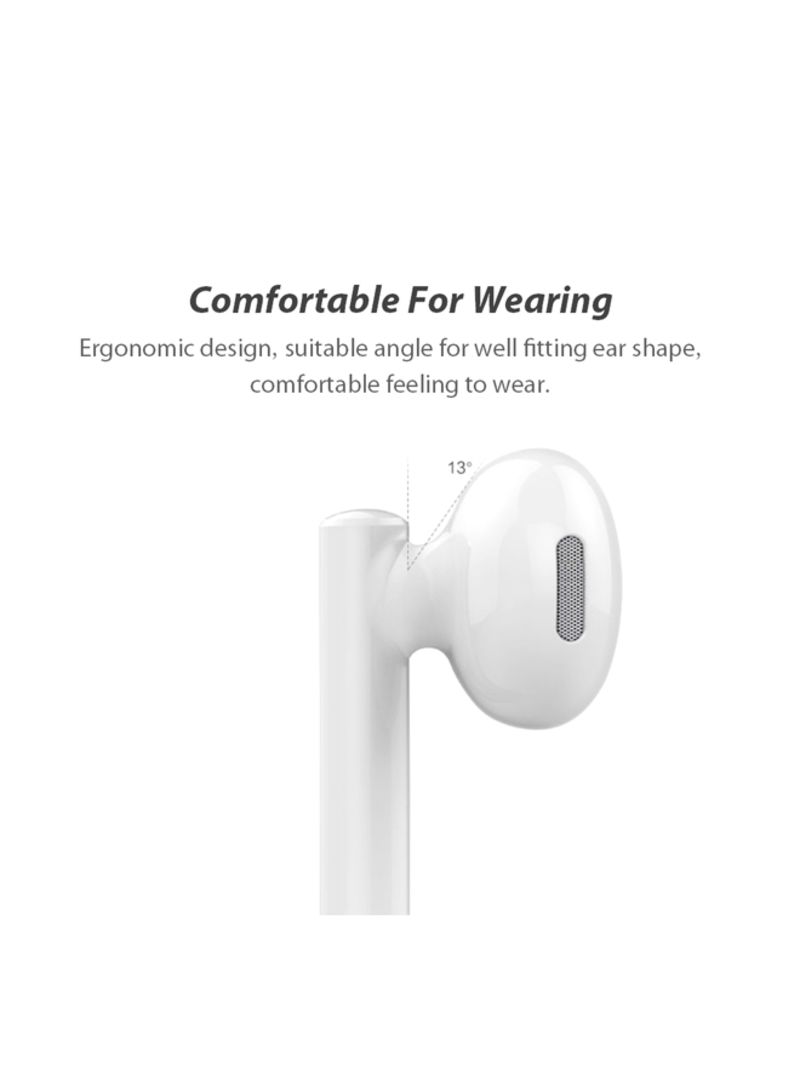 Original HUAWEI Honor Earphone AM115 Wired Half In-ear Headset 3.5mm Jack With Microphone Volume Control For Huawei P10 P20 Lite Mobile Phones Tablet Computer White