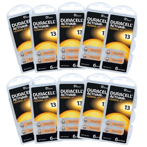 اشتري Duracell Activair Hearing Aid Batteries Size 13 - 60 Batteries في الامارات