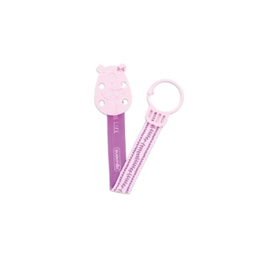 Suavinex -  Bear Soother Clip With Ribbon Purple L1