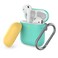 AhaStyle - Keychain Version Two Toned Silicone Case for Airpods - Mint Green / Yellow