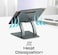 Promate Laptop Stand, Aluminium Multi-Level Adjustable Notebook Stand, Up to 17 Inches with Multi-Angle, Anti-Heat Design, Anti-Slip Pads, Grey   DeskMate-7