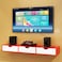 Wooden Twist Exclusively Launched Engineered Wood Wall Mounted TV Unit, Cabinet Stand, with 3 Drawers Wall Shelf for Living Room (Red &amp; White)