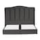 In House Shumt Velvet Bed Frame - Single - 200x90 cm - Dark Gray