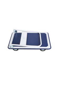 Foldable Platform Trolly Blue/White,load 150،KG , blue