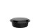25pcs -Round Disposable Food Container - Black Base With Clear Lid -32oz