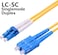 DKURVE&reg; LC to SC Singlemode Duplex Fiber Optic Cable (9/125) 15M