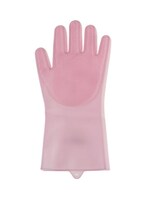 Buy Generic Silicone Dish Washing Gloves, 2 Pieces Pink in UAE