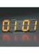 Generic 3D LED Table Clock White 24X9.4X1.7Centimeter