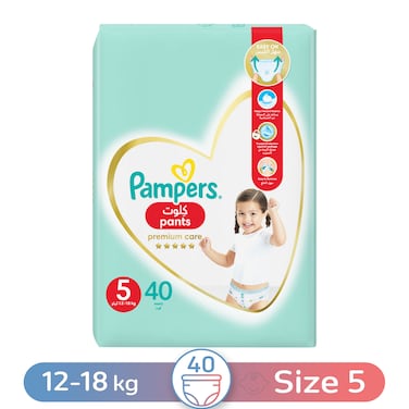 Pampers Premium Care Baby Pants 5 Junior, 12-18 kg - 40 Diapers