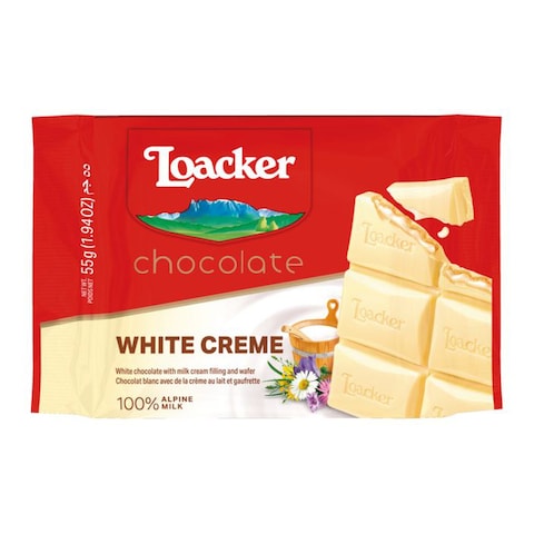 Loacker White Creme Chocolate Bar 55g