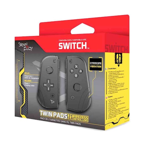 Steelplay Twin Pads Wireless Controllers For Nintendo Switch Black