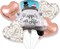 Party Time 5-Pieces Wedding Balloons Set, Mr. &amp; Mrs. Foil Balloon Bouquet with Wedding Day Heart Foil Balloon Sets Helium Mylar Foil Balloons, Wedding Party Decoration Supplies