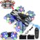 Kidwala RC stunt double sided 360 degree rotating black &amp; grey transparent 4 wheels car 360 degree spin side drift motion off road extremely fast car 45&deg;Drift, 4WD Car for Boys  6-10 years old