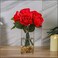 Yatai Real Touch Silk Rose Artificial Flowers For Decoration - Fake Rose For Home Wedding Party Indoor Table Decoration Items Thanksgiving Holidays Ornament - Artificial Rose Flowers (Red)