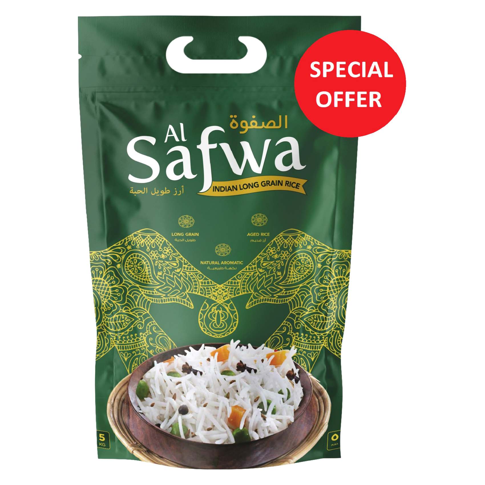 Buy Al Safwa Indian Basmati Rice 5kg Online | Carrefour UAE