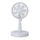 Krypton Multifunction Rechargeable Fan, Adjustable Height, Knf6266, 3 Speed Settings, Portable Fan With LED Light, Silent And Energy Saving Fan For Home/Small Office