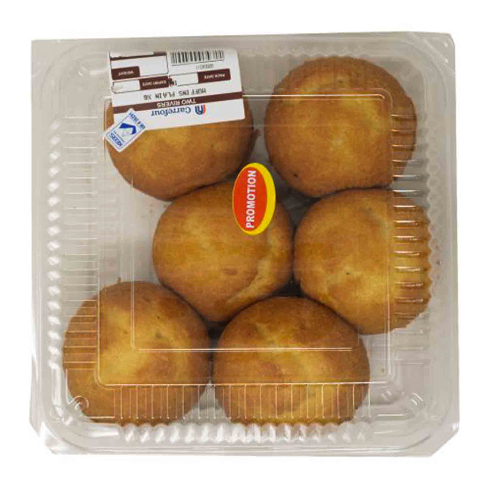 6 Plain Muffins 450G