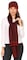 Theo Winter Stripes Knitted Hat With Scarf Set Heather Red/Black